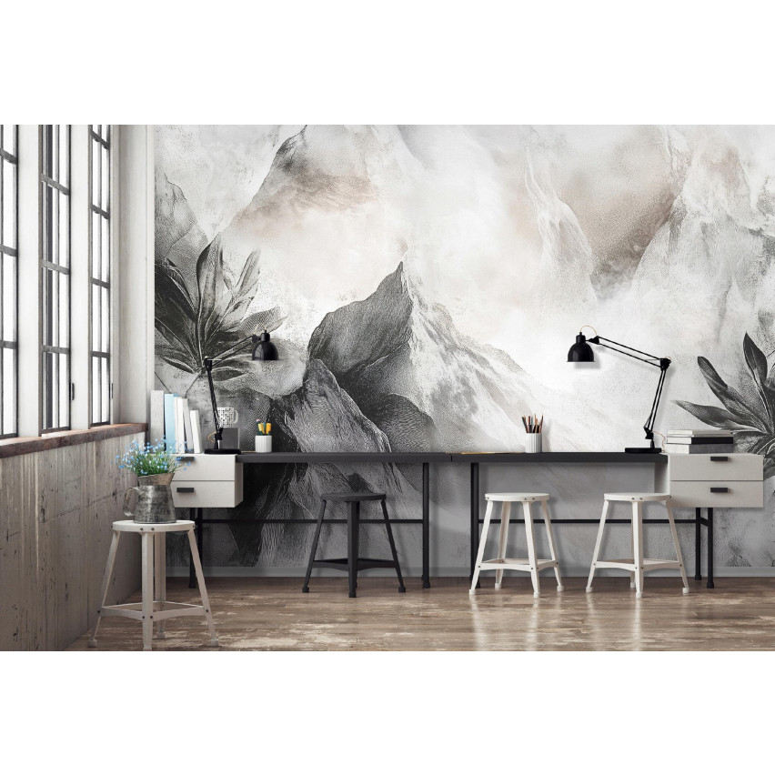 FIORI FLESSIBILI SU FLISELINE per la carta da parati della camera da letto/soggiorno 350x250