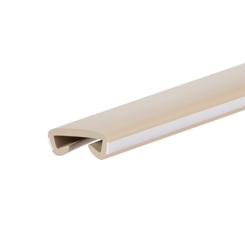 Ledstångsprofil PVC 40x8 mm, wit, trapleuningstrip, handrailprofiel, LUX