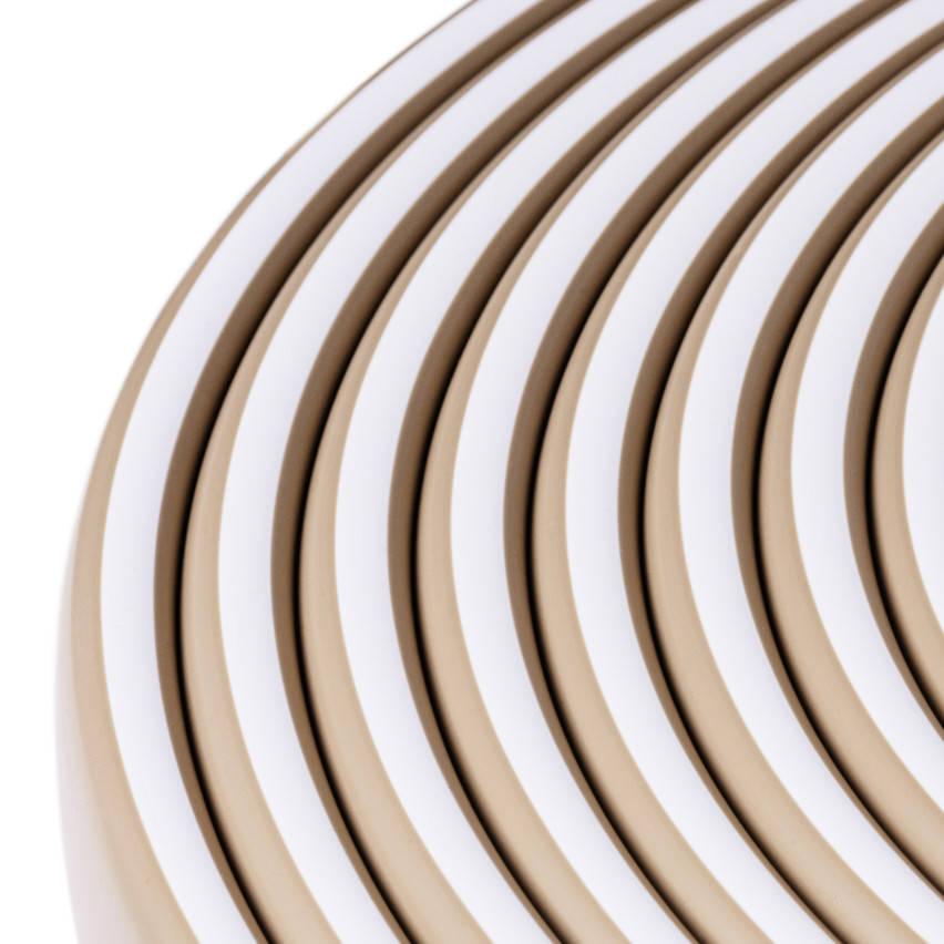 Ledstångsprofil PVC 40x8 mm, wit, trapleuningstrip, handrailprofiel, LUX