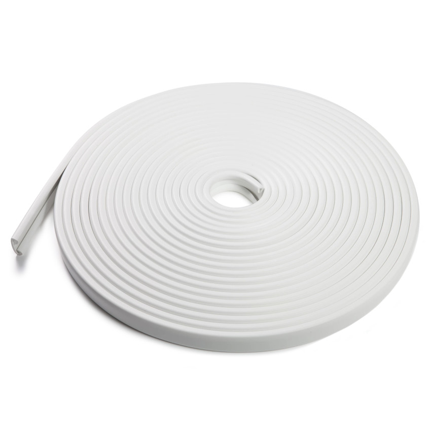 Kaide PVC, portaiden kaide, portaiden kaide, PREMIUM, 40x8mm, valkoinen, 1m