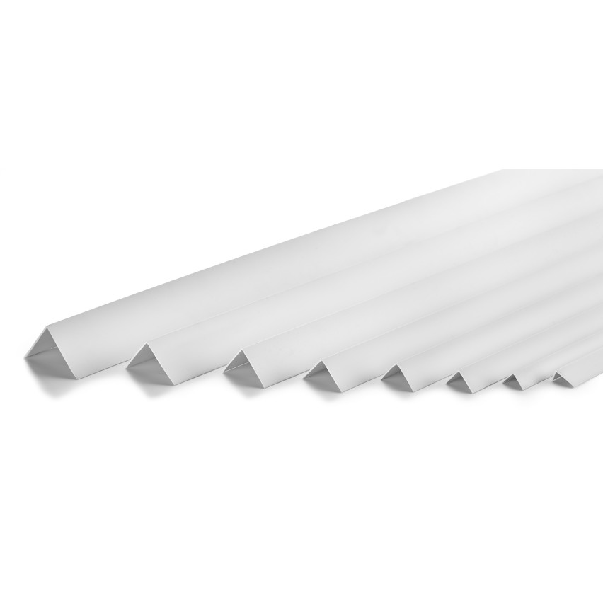 Profilo angolare decorativo in PVC tipo L bianco, per protezione e rifinitura bordi KT