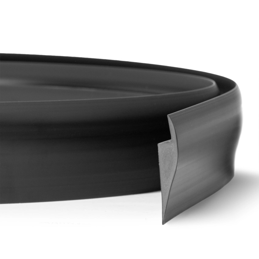 Flexibel PVC-oprijprofiel voor tegels, tapijten, zwart