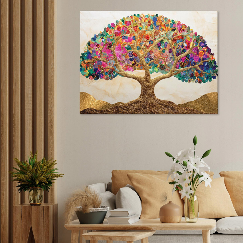 ABSTRACT TREE IMAGE OF ART ON WALL PAVEMENTS SITTING ROOM 40x30