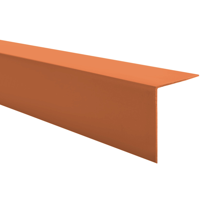 Profilo angolare decorativo in PVC tipo L Mattone, per protezione e rifinitura bordi KT
