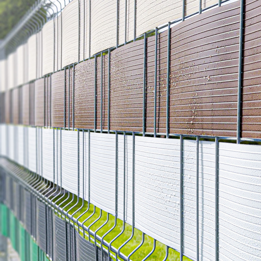Tiras de ocultação em PVC antracyt, faixa de privacidade, fita de vedação vertical estreita para painéis de vedação, adequada para relevos, QUEST Lux 900 g/m², com proteção UV RAL7016