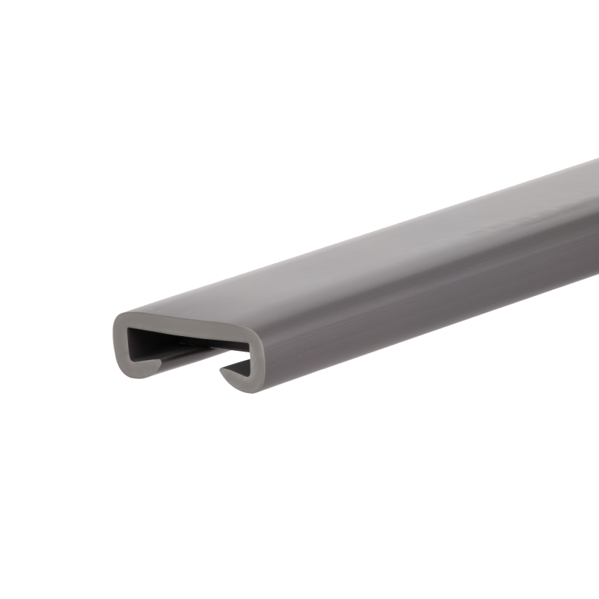 PVC handrail PREMIUM, railing 40x8mm, dark grey