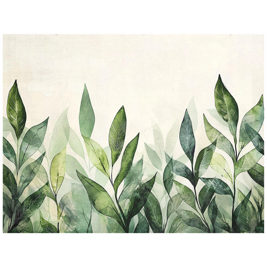 PHOTOTOTAPET GREEN LEAVES NATURE FLIZELINE SYPIALNIA SALON TAPE 250x175