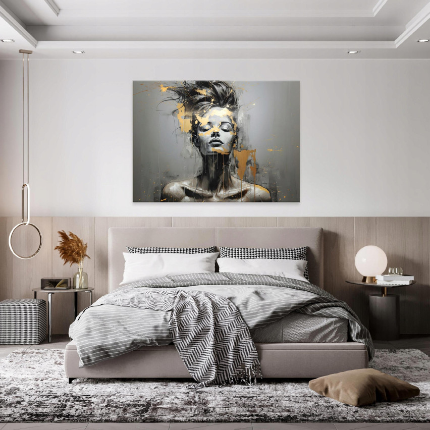 Image FEMALE FACE ABSTRACT Large Living Room 100x70