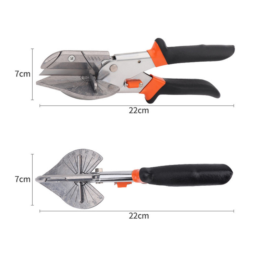 Cesoie angolari per materiali in PVC, con 10 lame incluse