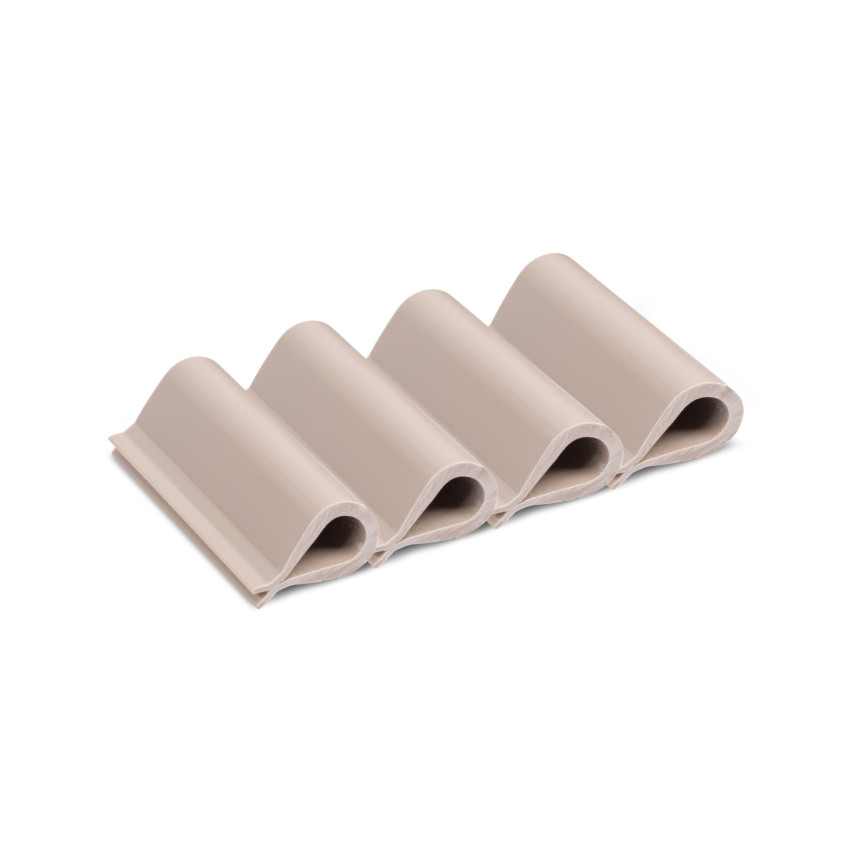 Klip pro upevnění panelové lišty - plotová páska, béžová barva