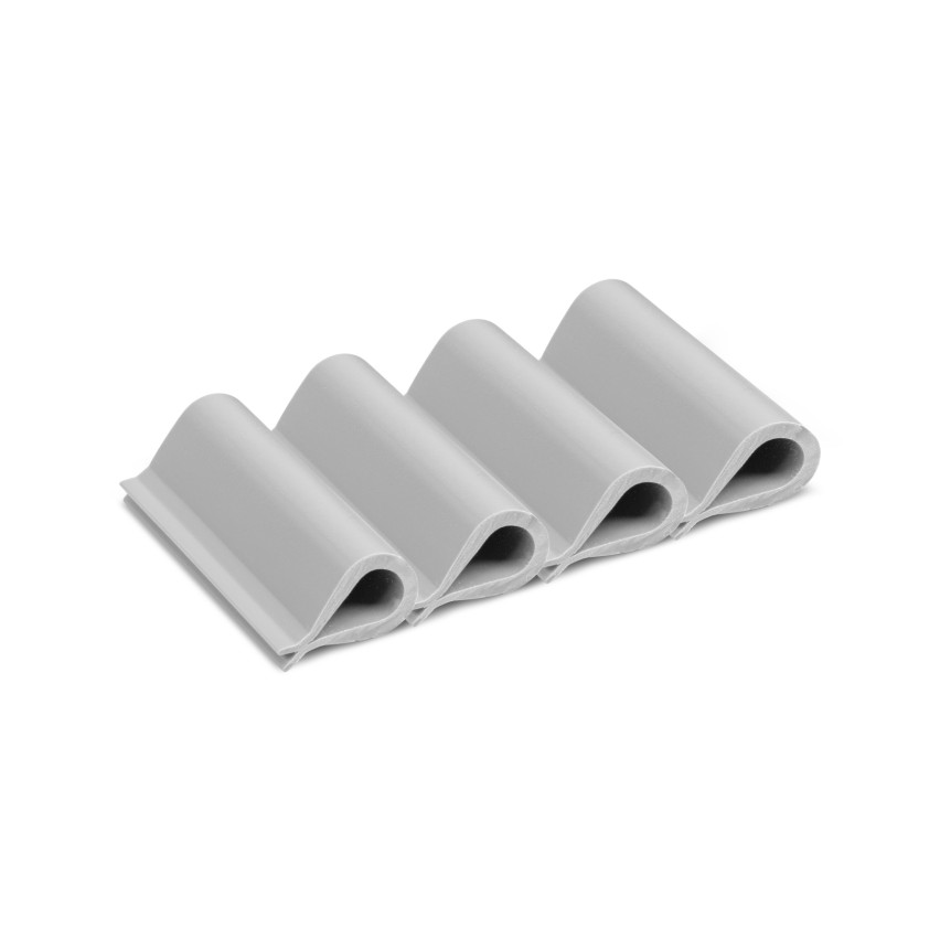 Skava paneļa lentes stiprināšanai - žoga lente, pelēka