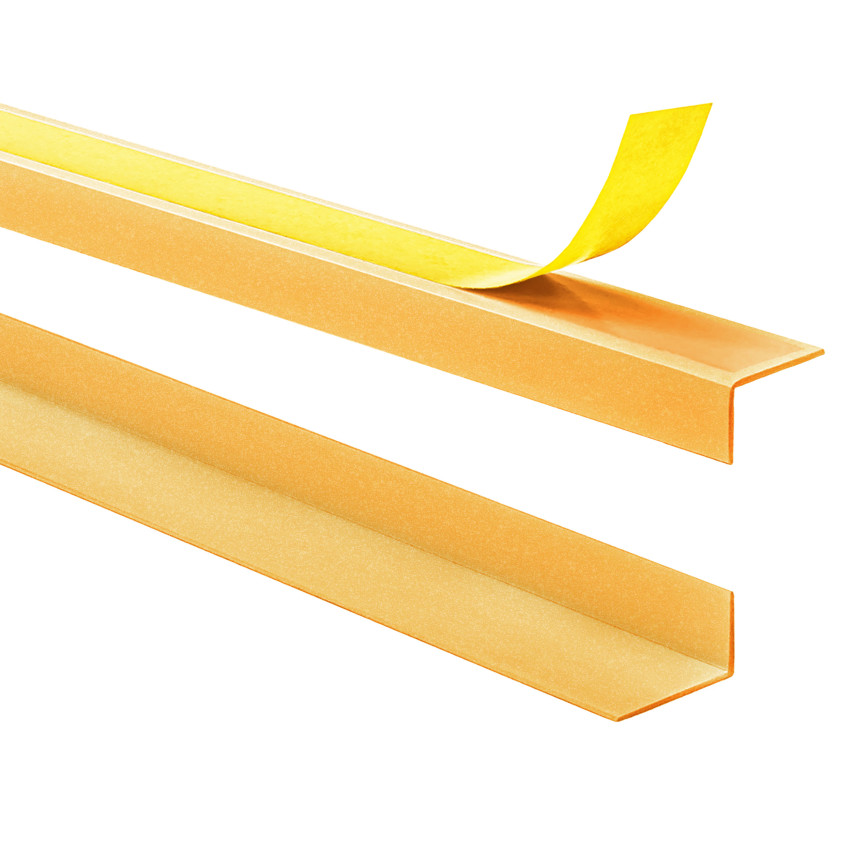 Ângulo duro de PVC colado na parte externa perfil decorativo em L, canto com cola, KTZ, ouro