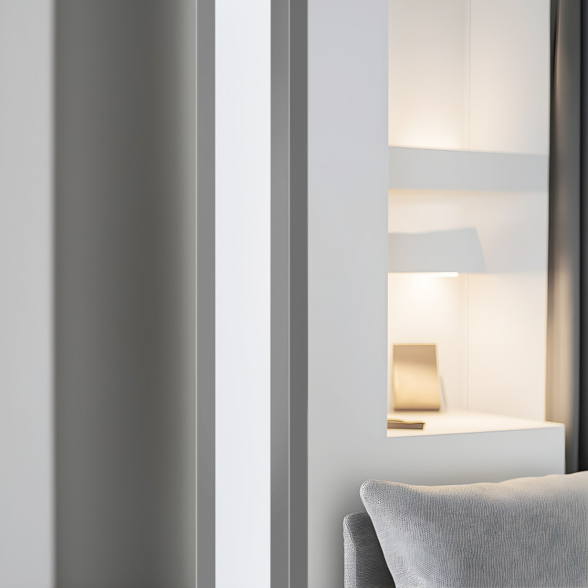 Profilo angolare decorativo in PVC tipo L blu, per protezione e rifinitura bordi KT