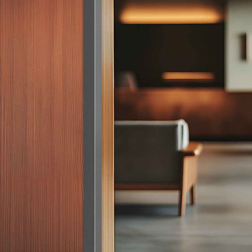 Zelfklevend hoekprofiel van hard PVC, lichtbruin, voor decoratie, hoekbeschermer, KTK