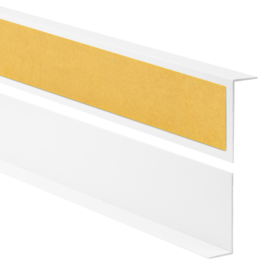 Zelfklevend hoeklijnprofiel hard PVC wit, hoekbeschermer