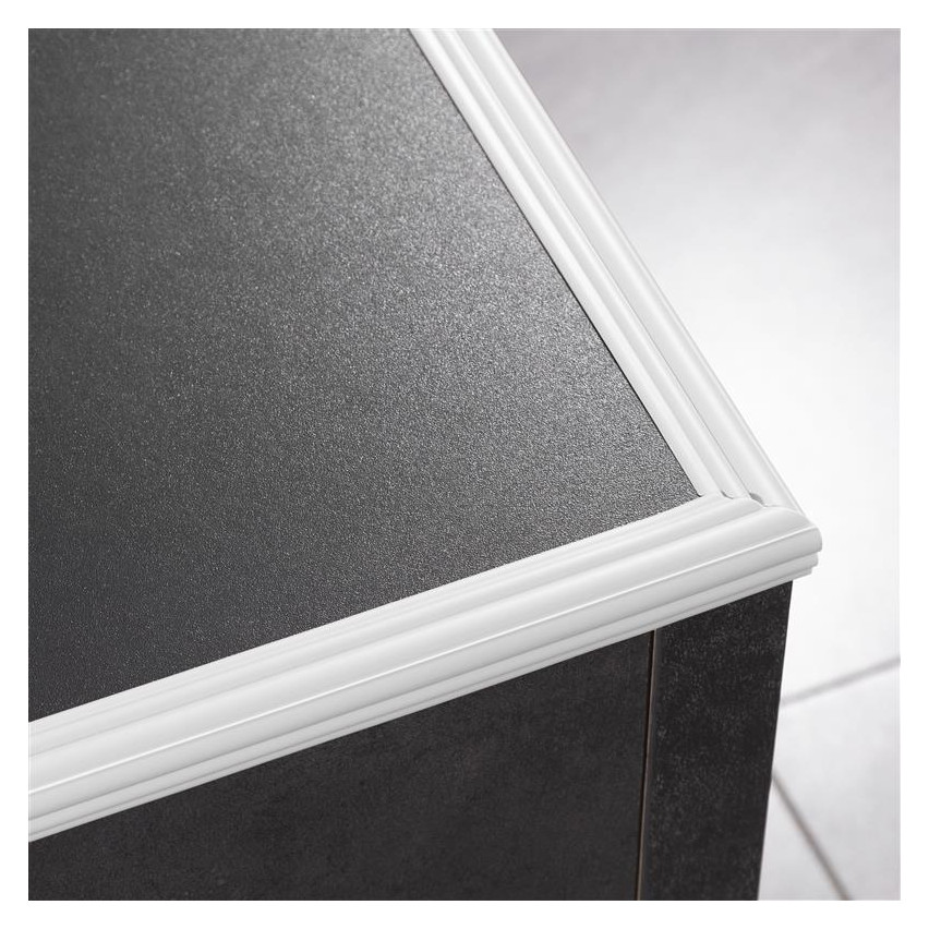 Fita antideslizante PVC,  autoadesiva, cinta antideslizante para escadas, superfícies planas e esquinas, perfis para esquinas, tiras antideslizantes LAP2, branco, 5 m