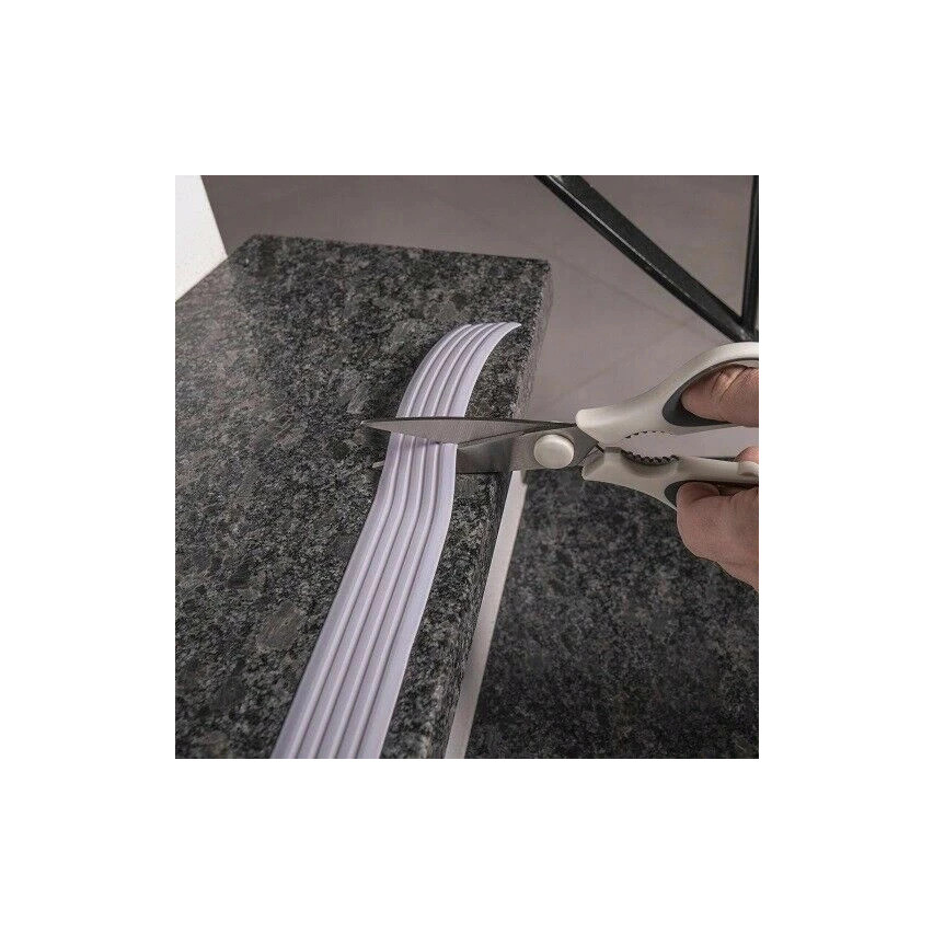 Neslystanti PVC juosta 35 m lipni, elastinga, lengvas ir greitas montavimas, LAP, juoda-sidabrinė, 5 m