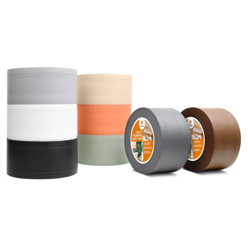 Vícefunkční PVC lišta 6in1 – samolepicí dokončovací panel, tmavě šedá