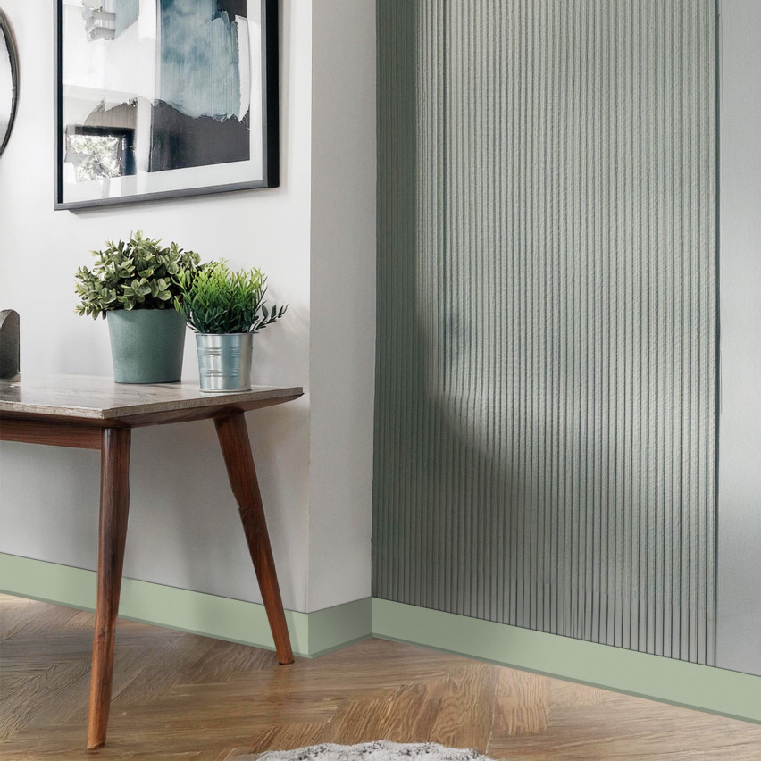 PVC 70x20mm skirting board light green