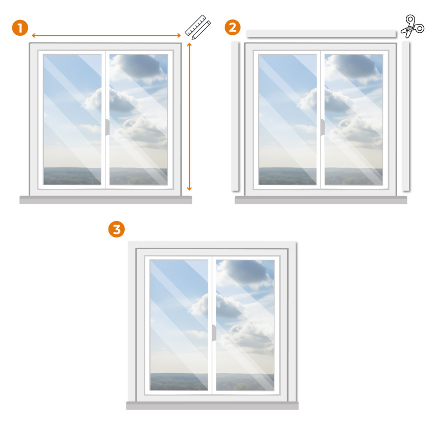 Krycí lišta na okno, samolepicí, antracit