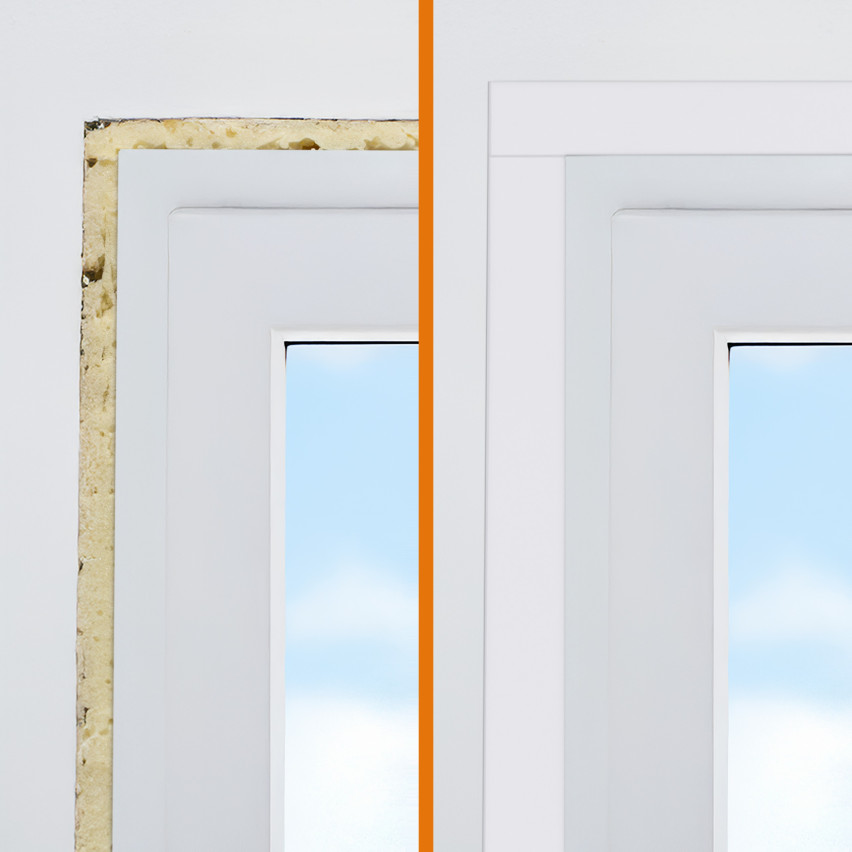 Krycí lišta na okno, samolepicí, antracit