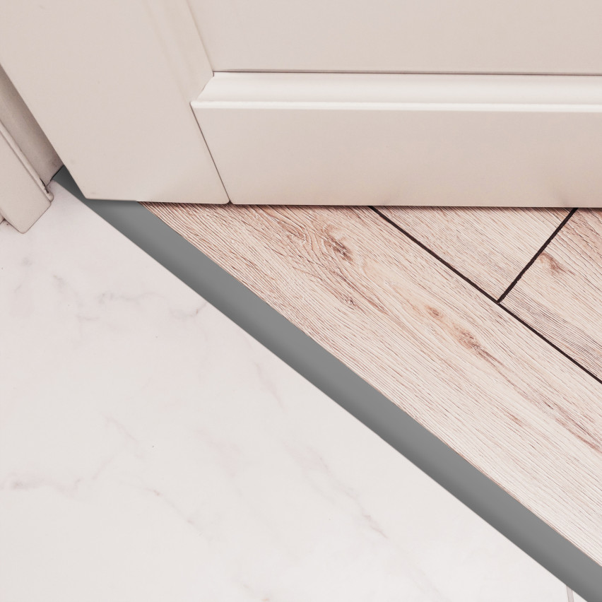 Prahové a dilatační lišty, samolepicí PVC, grafitové