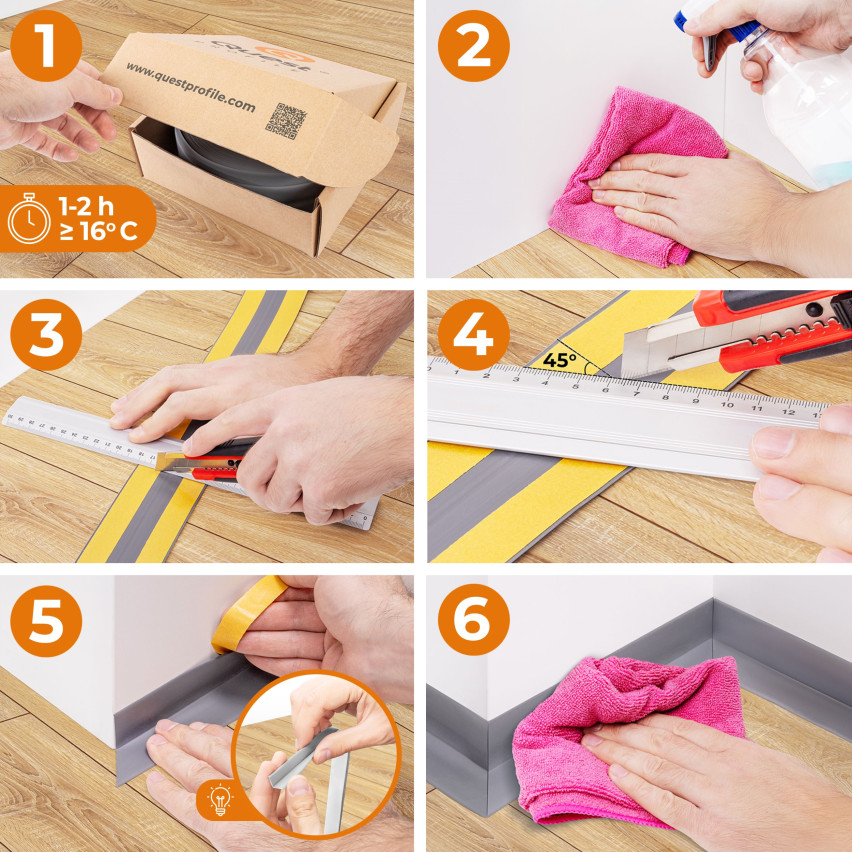 Samolepicí lišta z PVC 811, tmavě hnědá, 32x23