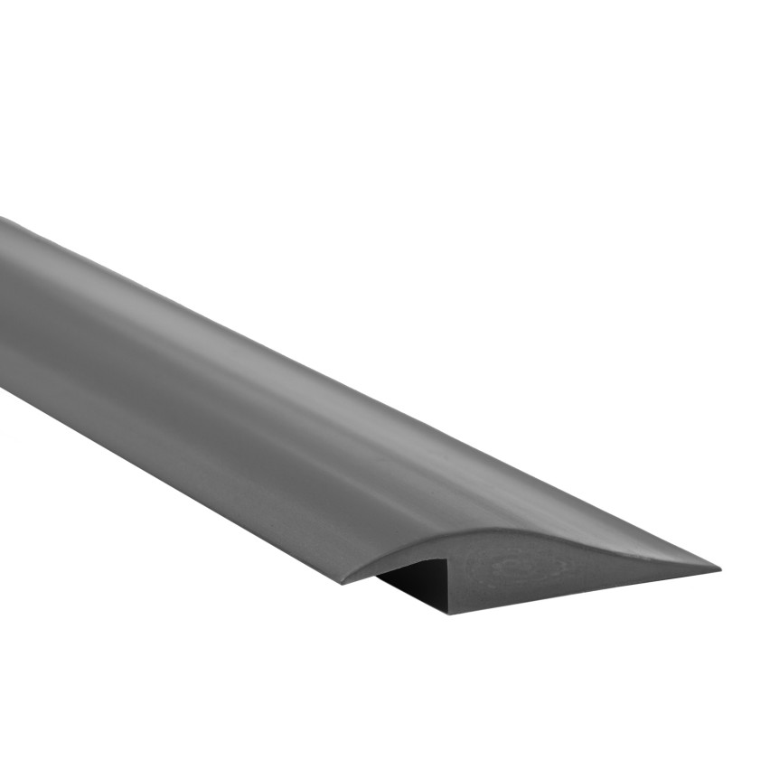 Perfil de rampa flexível em PVC para ladrilhos, carpetes, cinzento escuro