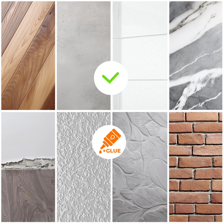 Rodapé de acabamento W2 em PVC 4 em 1 120 mm, autoadesivo, cobridor, rodapé flexível para piso e parede, areia