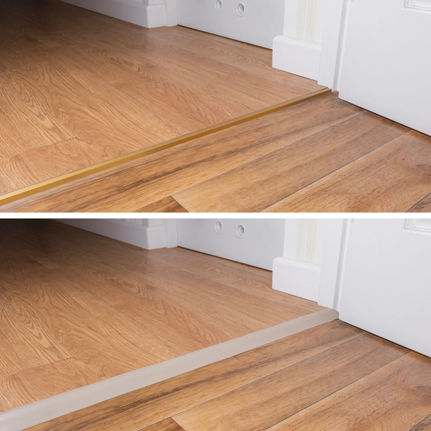 Flexibel PVC-oprijprofiel voor tegels, tapijten, zwart