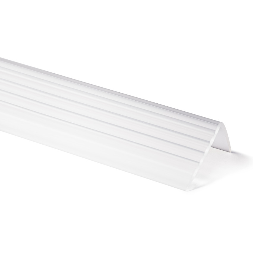 PVC laiptų profilis 40x25 mm, lipnus neslystantys laiptų kampai, ND, skaidrus