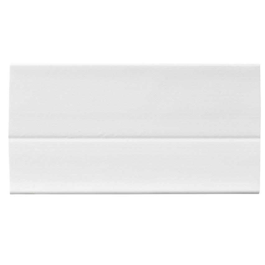Rodapé Eco PVC 32x23 mm, flexível autoadesivo, rodapé macio, Branco apagado