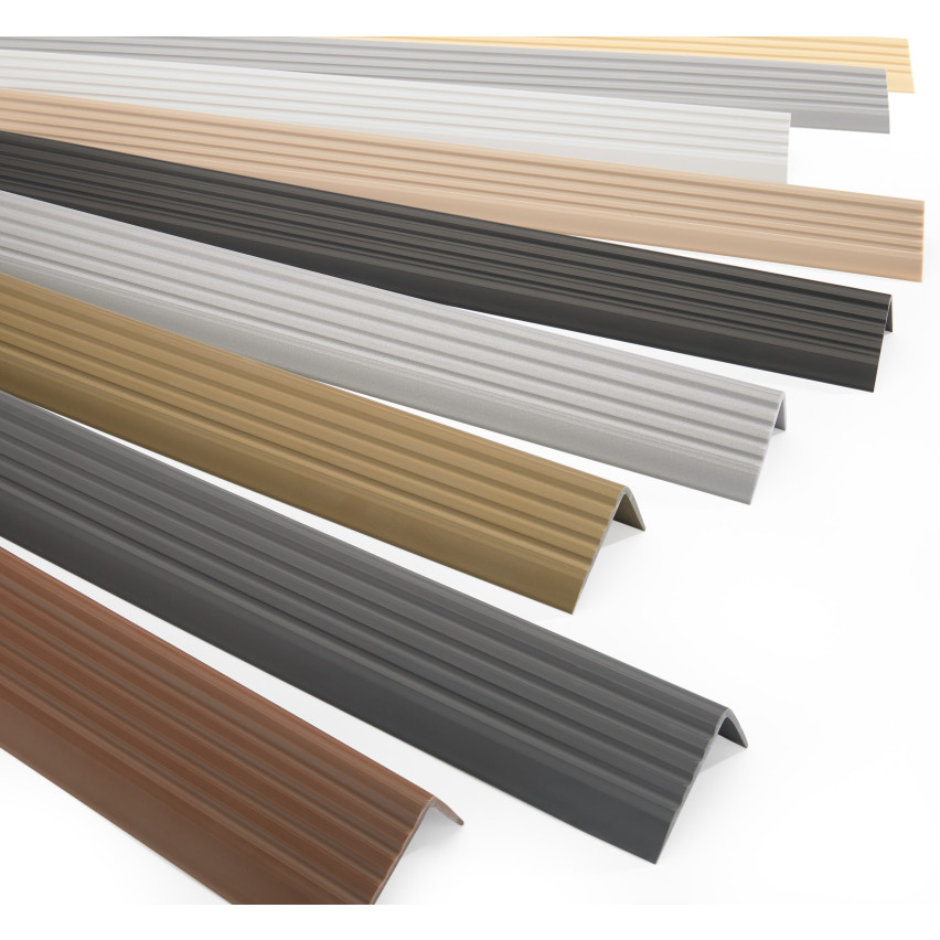 Anti-slip stair profile self-adhesive 40x25mm dark grey