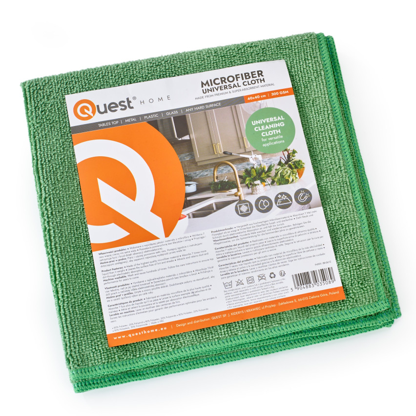 Pano de microfibra, pano de limpeza universal PREMIUM - todo verde, verde claro