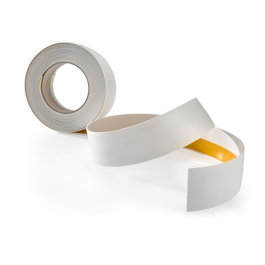 Nastro adesivo in PVC autoadesivo per rifinitura e mascheratura di finestre e porte, bianco