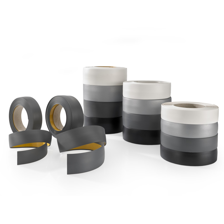 Banda de recubrimiento autoadhesiva PVC para enmascarar, para ventanas y puertas, plata