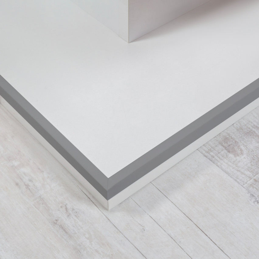 Cantoneira de PVC bege, perfil em L, canto decorativo, KT