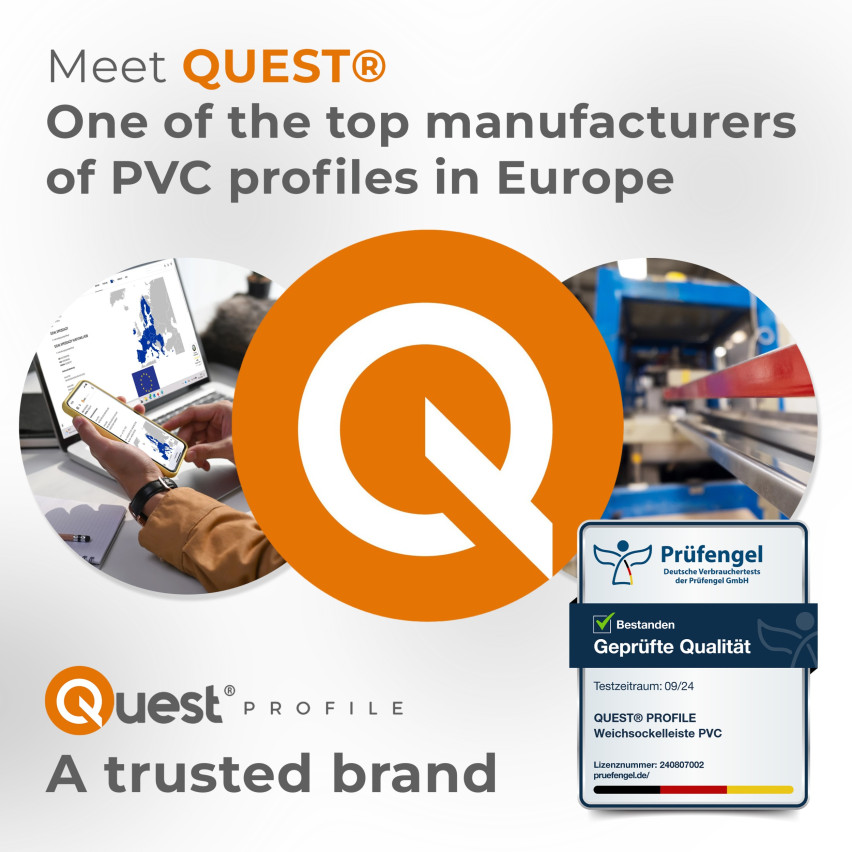 Dilatatieprofiel van PVC, 25 m, zwart, overgangsprofiel, uitzettingsvoegstrip