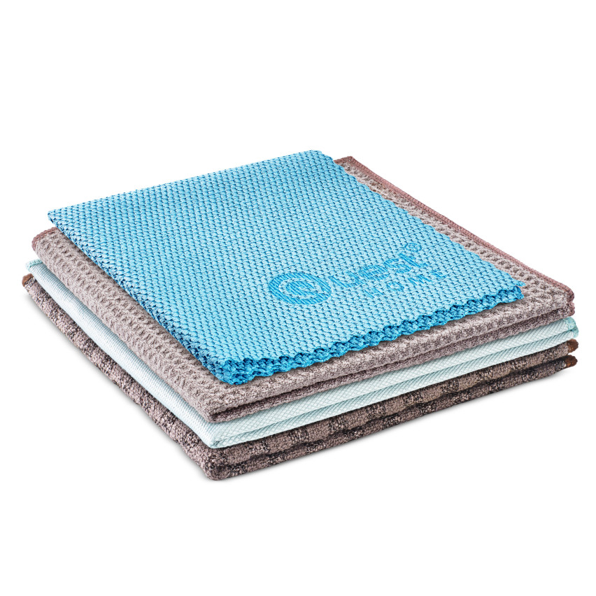 Set da 4 panni in microfibra per la casa, multicolore