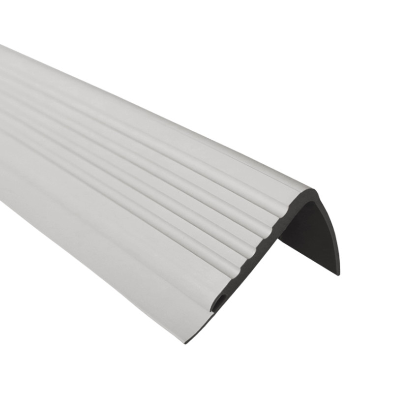 Non-slip stair nosing, 48x42mm, 150cm, grey