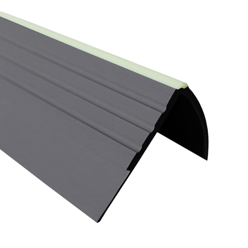 Non-slip stair nosing 40x40mm, 150cm, dark grey