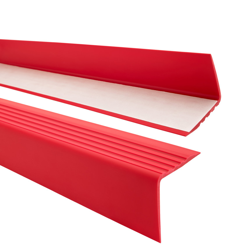Non-slip stair nosing, self-adhesive, 50x42mm, red 