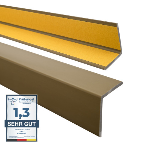 PVC Corner trim with glue, brass