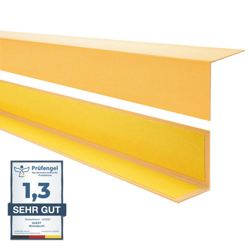 Corner trim hard angle, self-adhesive, gold