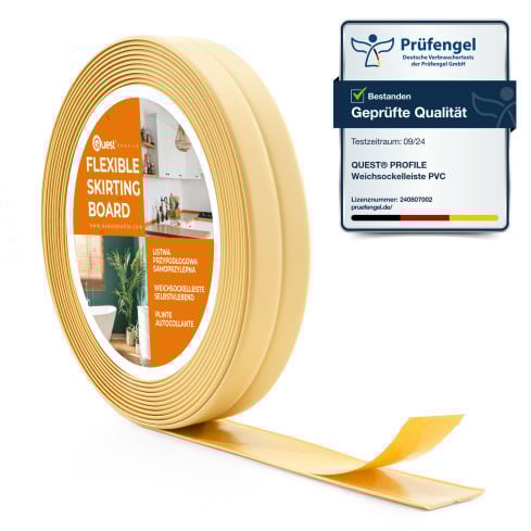  Self-adhesive PVC mounting and finishing strip 10/10 5m - cream