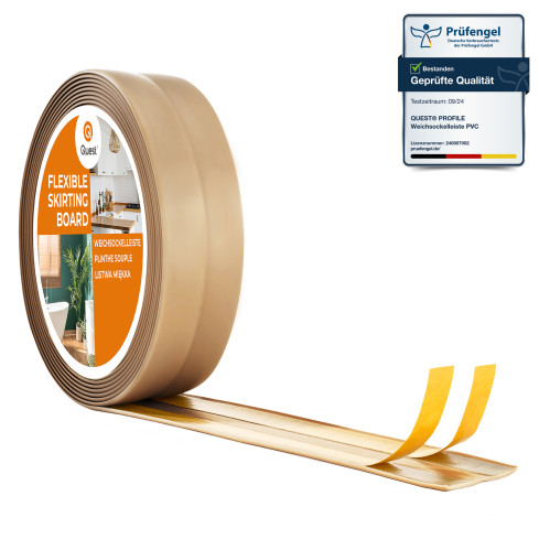 Self-adhesive PVC finishing strip, sand