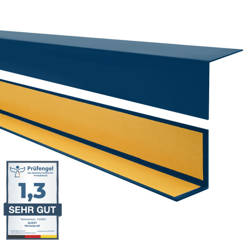 PVC angle profile, self-adhesive edge protection, corner protection, dark blue