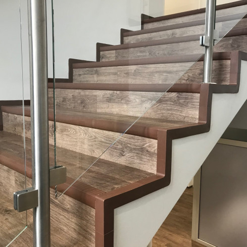 A set for finishing PVC stairs beige