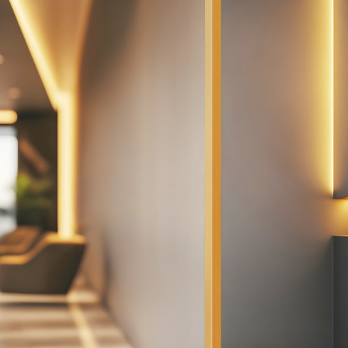 Corner guard, wall trim, golden
