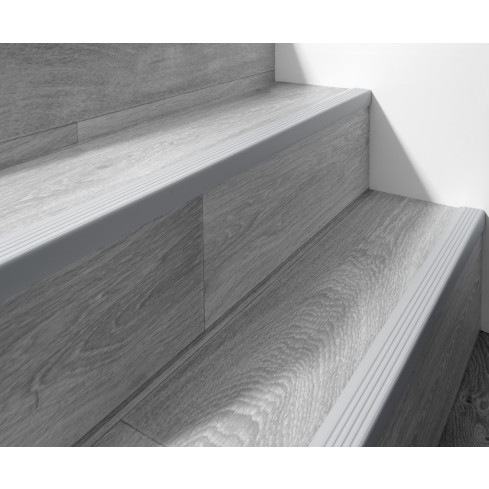 Anti-slip stair profile self-adhesive 40x25mm gray